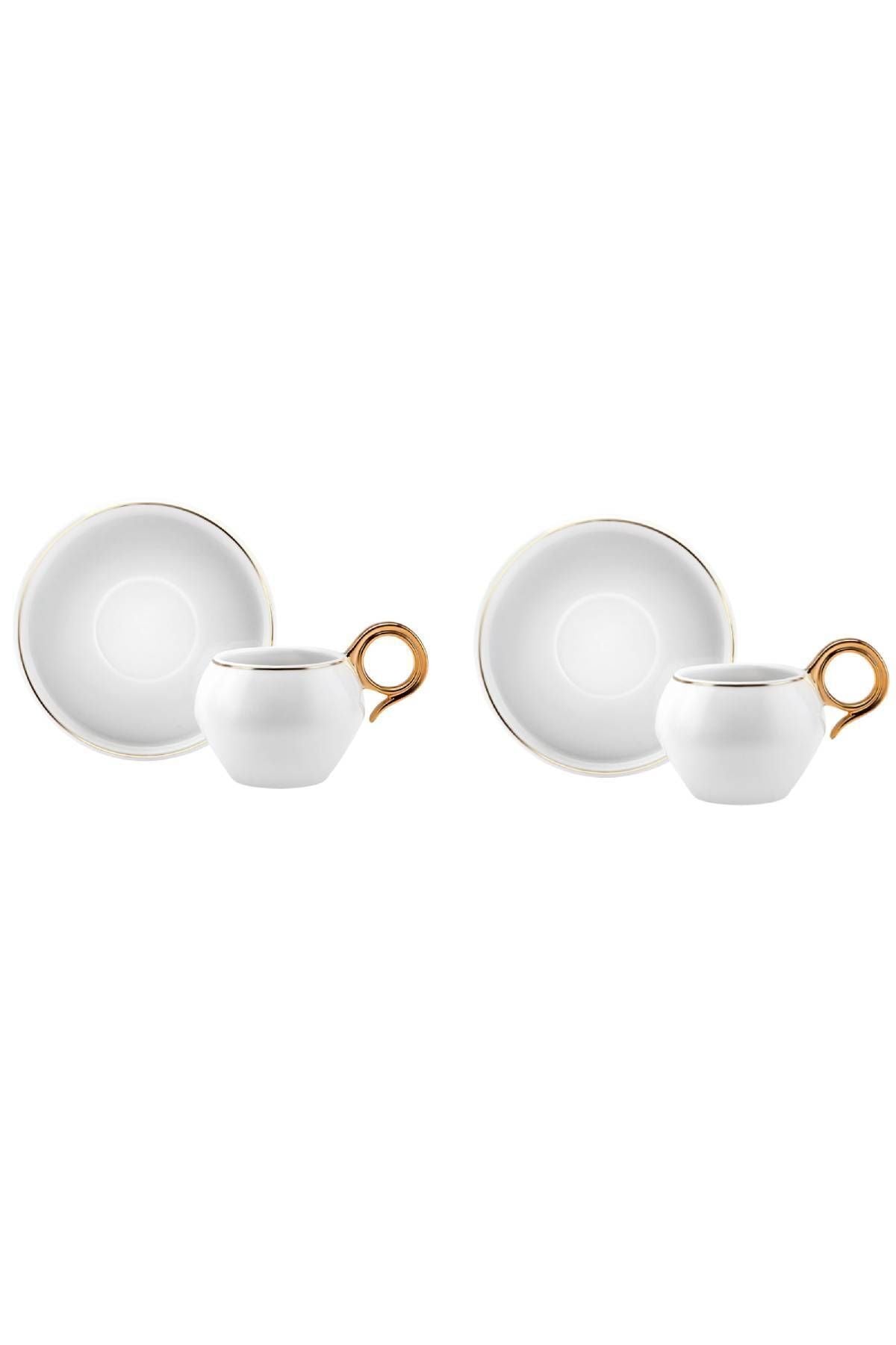 Venus Gold Coffee Cup Set for 2 Persons 135 ml