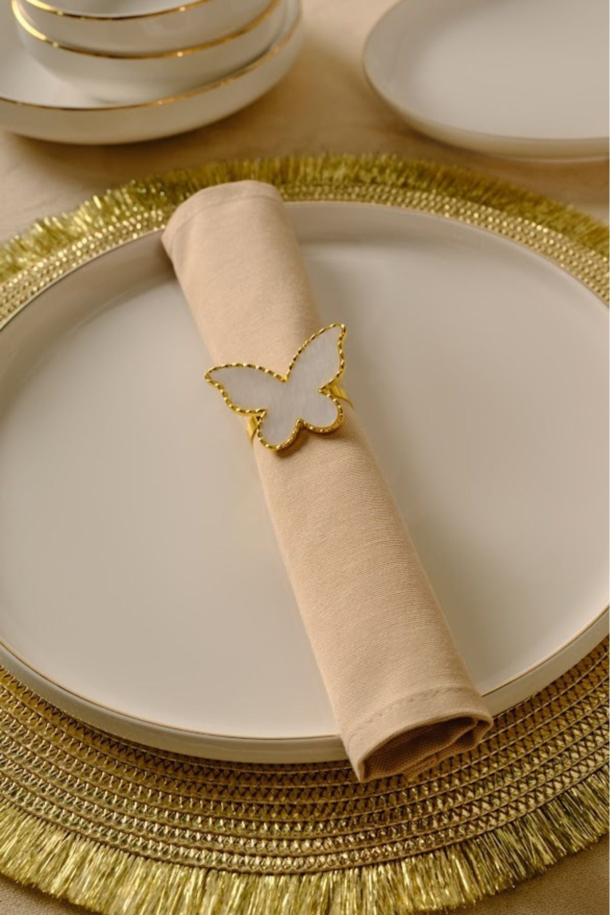 Butterfly 4-Piece Napkin Ring