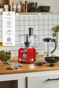 Multiblend Artisan Retro Food Processor Metalic Red