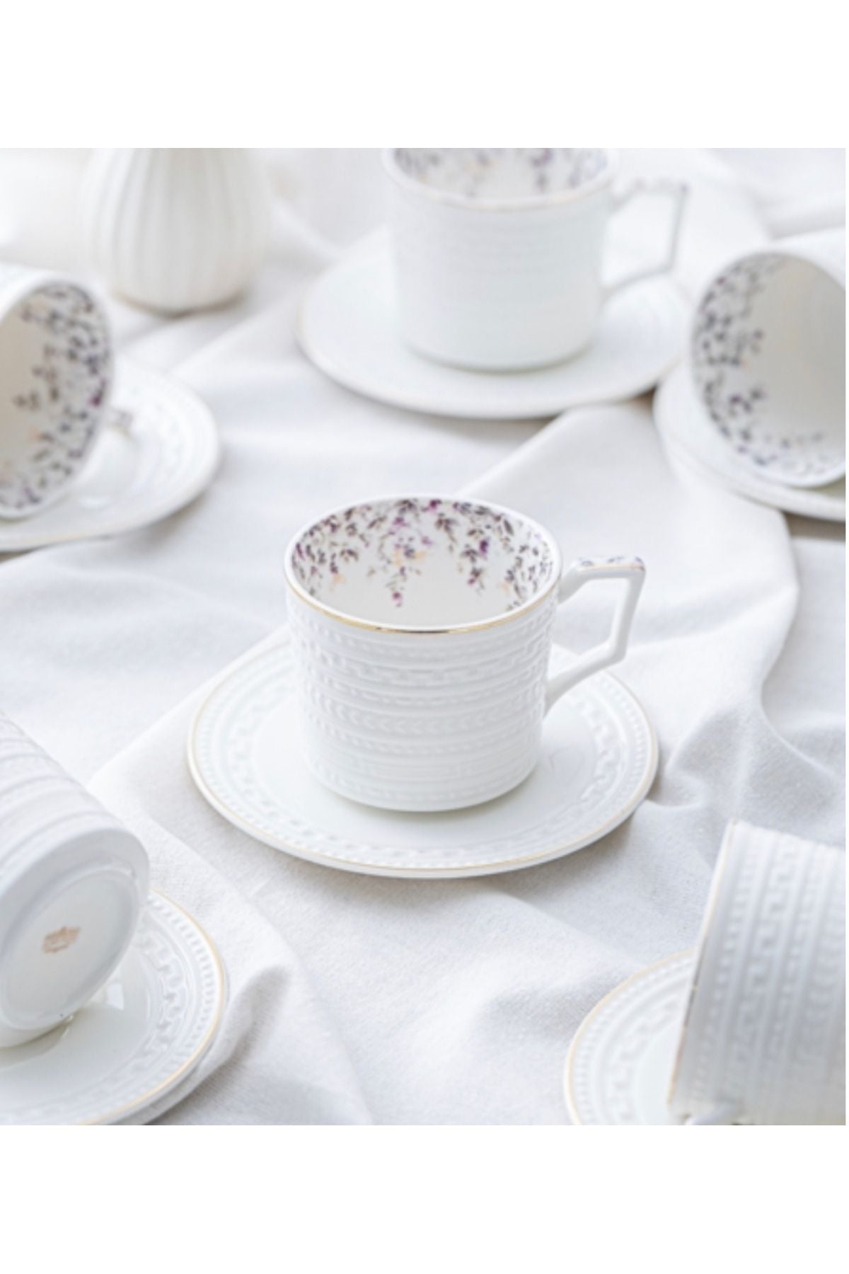 Luisa 6 Person Tea Cup Set 180 ML