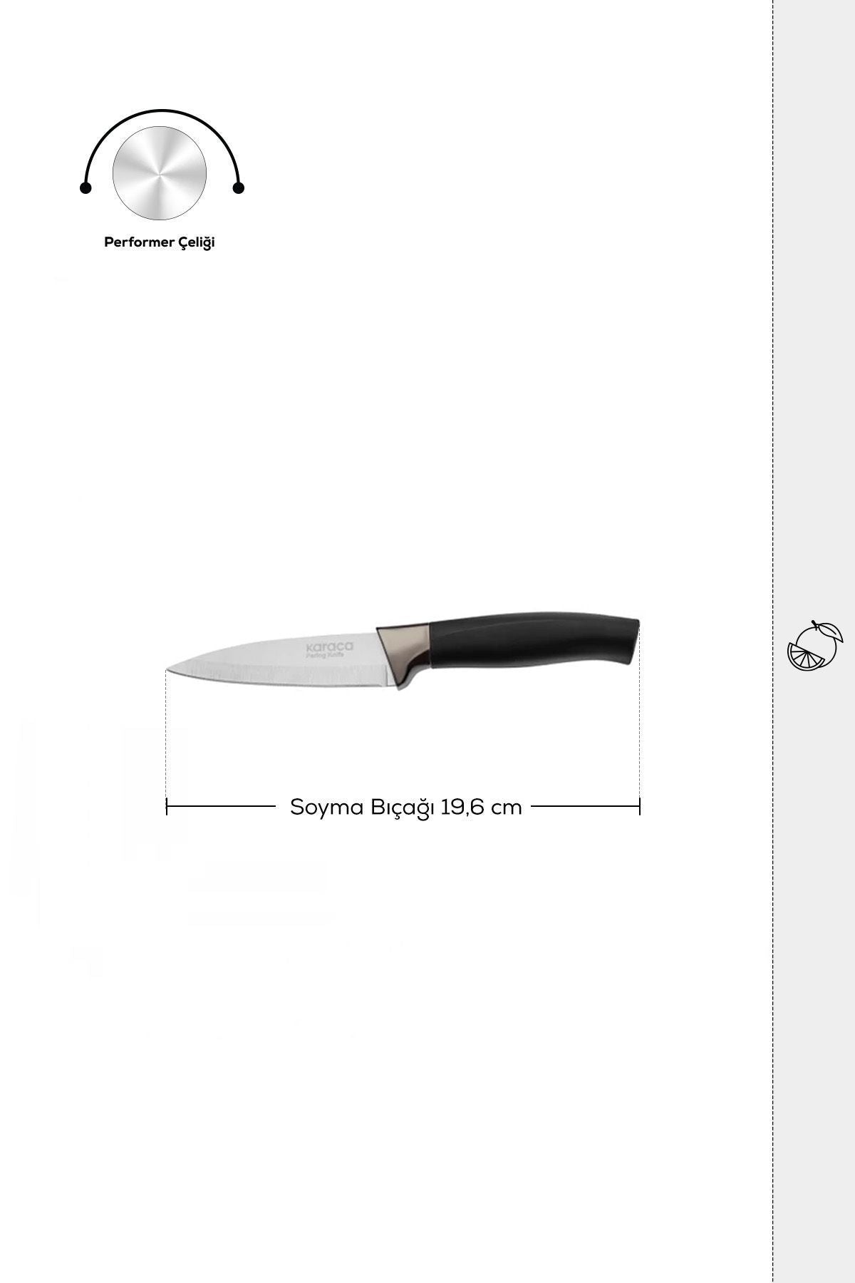 Helios Peeling Knife Black 19 Cm