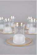 12 Pieces 6 Seater Matte White Tea Set 160cc