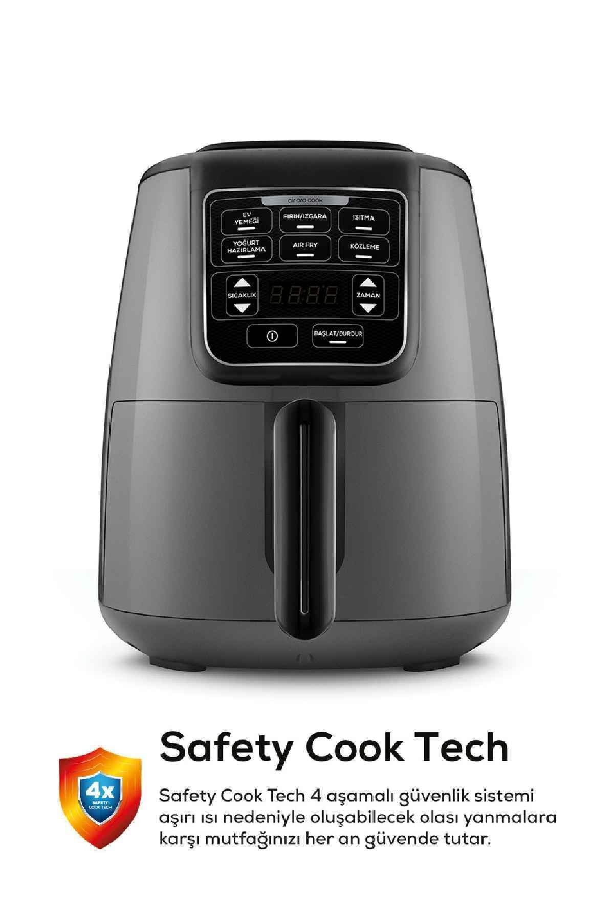 Air Pro Cook 3 In 1 Xl Home Cooking, Roasting, Juicy Food Pot Airfryer Fryer Space Gray 4 Seater