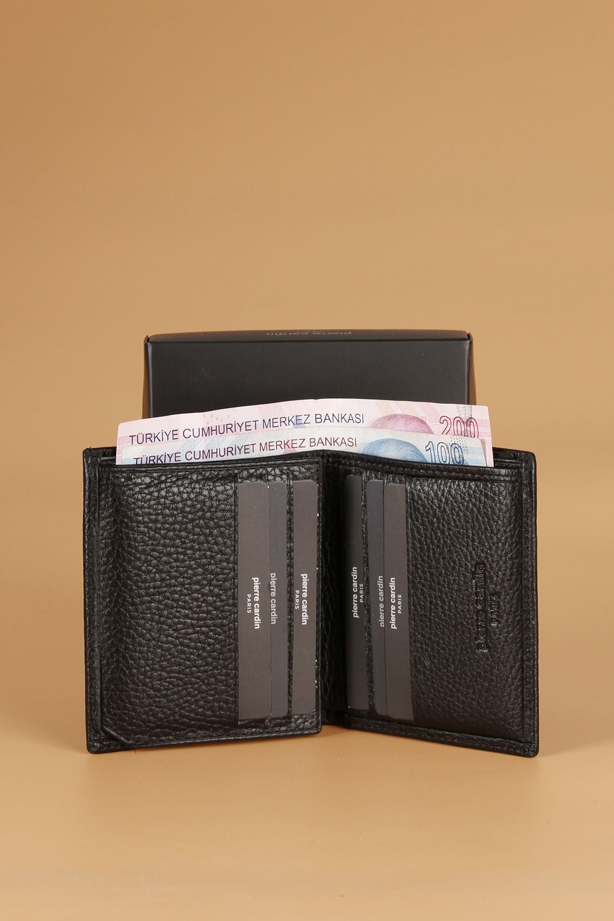 2016 Genuine Leather Men's Wallet Card Holder FLOTUR-BLACK