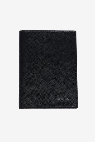 Men's Black Custom Gift Box Faux Leather Handmade Passport Holder