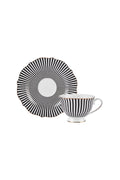 New Romantic Slim Stripe Teacup 220 ml Black