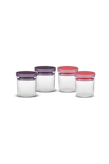 Ivory 4 Pcs Small Silicone Lid Jar/Storage Container