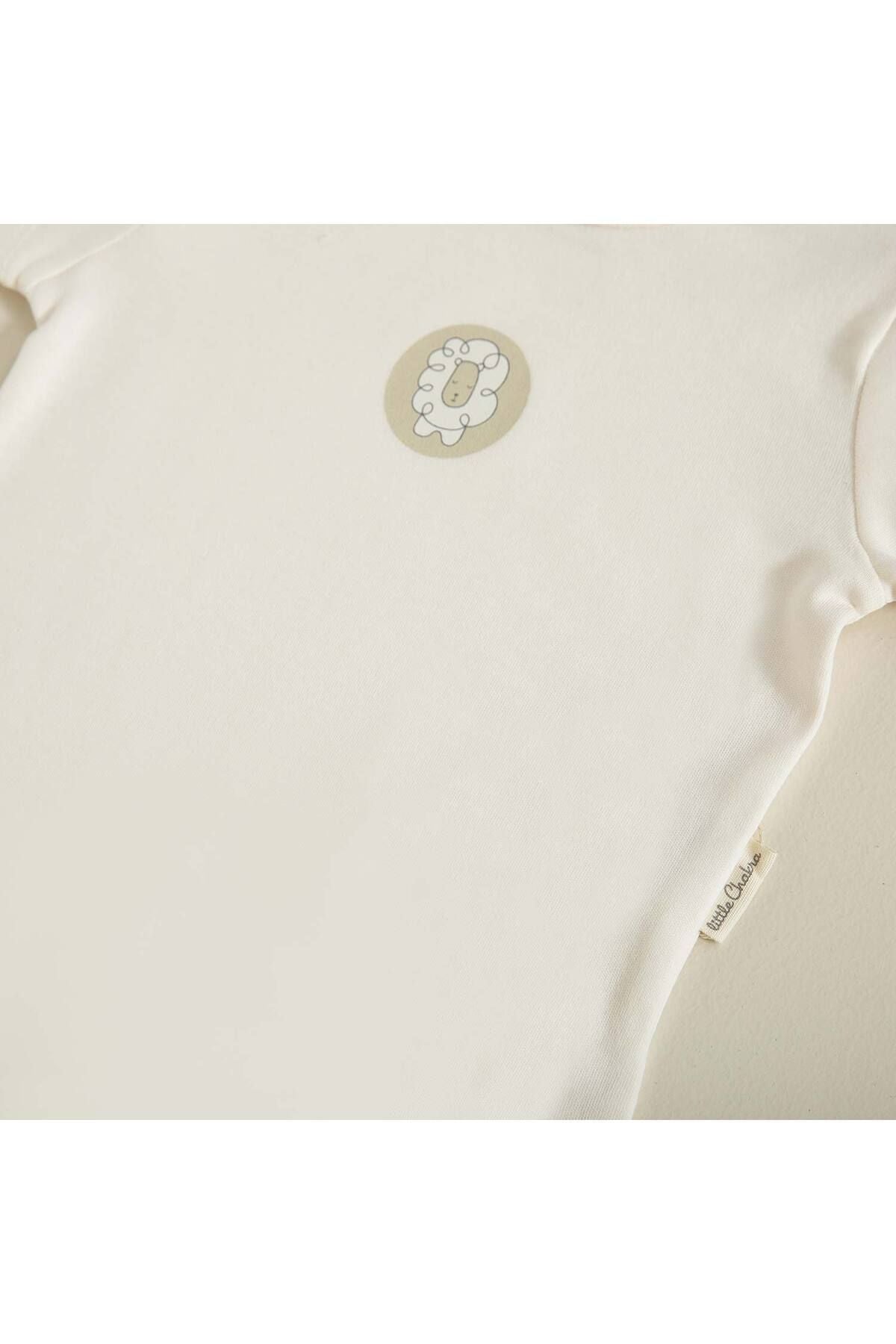 Organic Short Sleeve Bodysuit Ecru