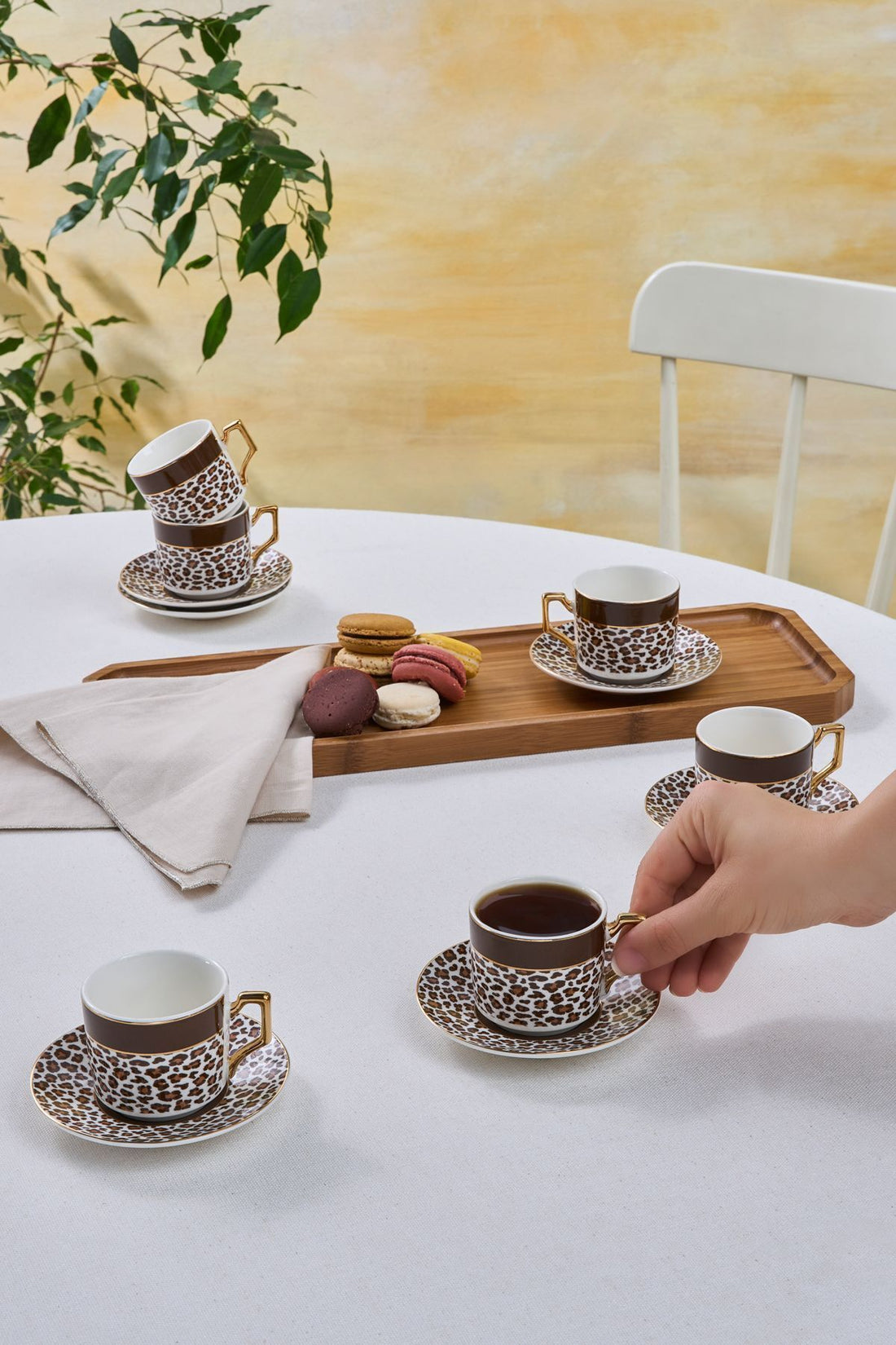 Leopard Coffee Cup for 6 Persons 100 ml