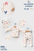 Baby Girl Newborn Colorful Heart Cream 5 Pcs Hospital Outlet Set