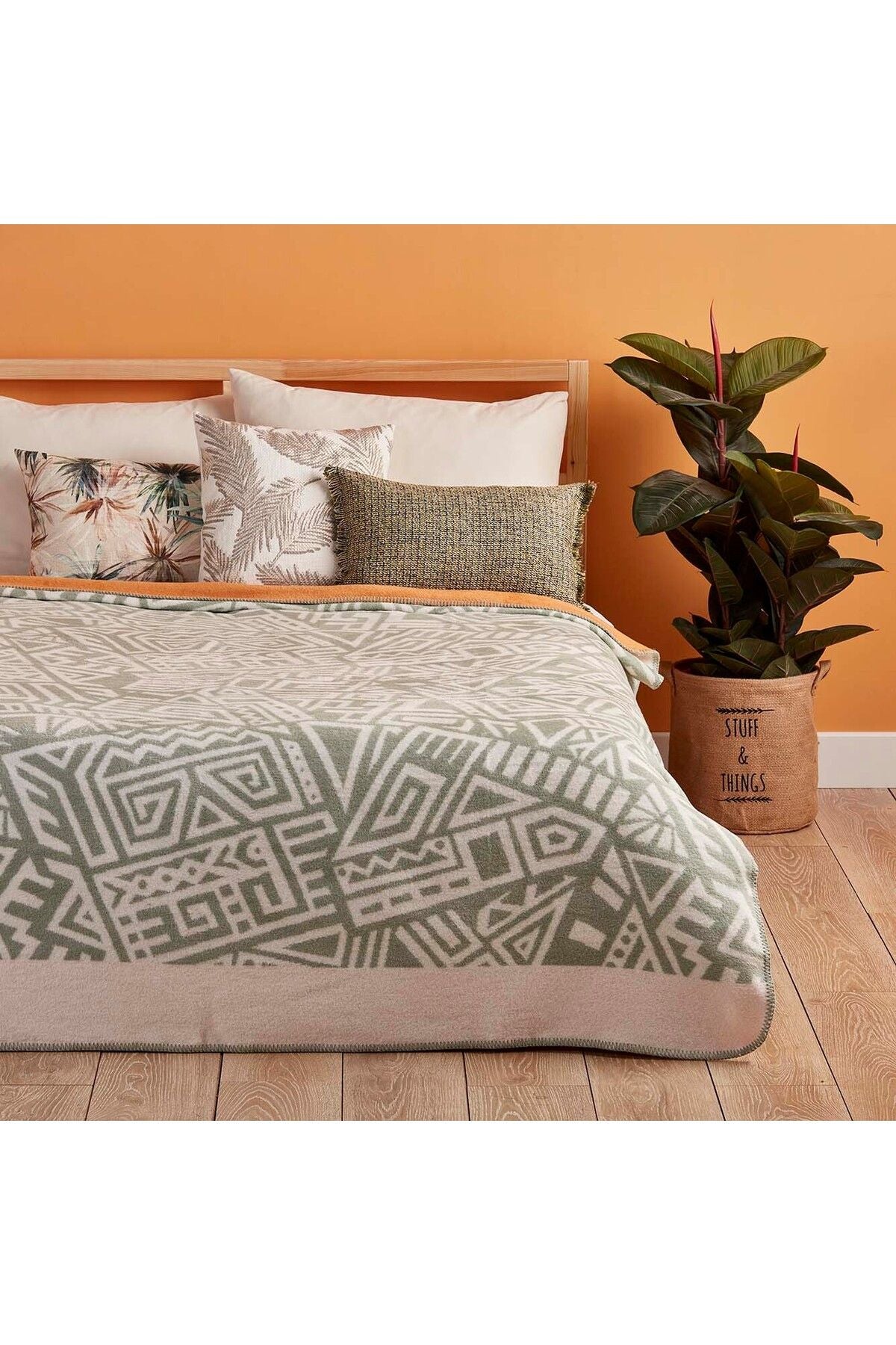 Rebel Cotton Single Size Blanket Mint (150X200 CM)