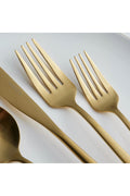 Orion Matte 30 Pieces 6 Seater Fork Spoons Knife Box Champagne Gold