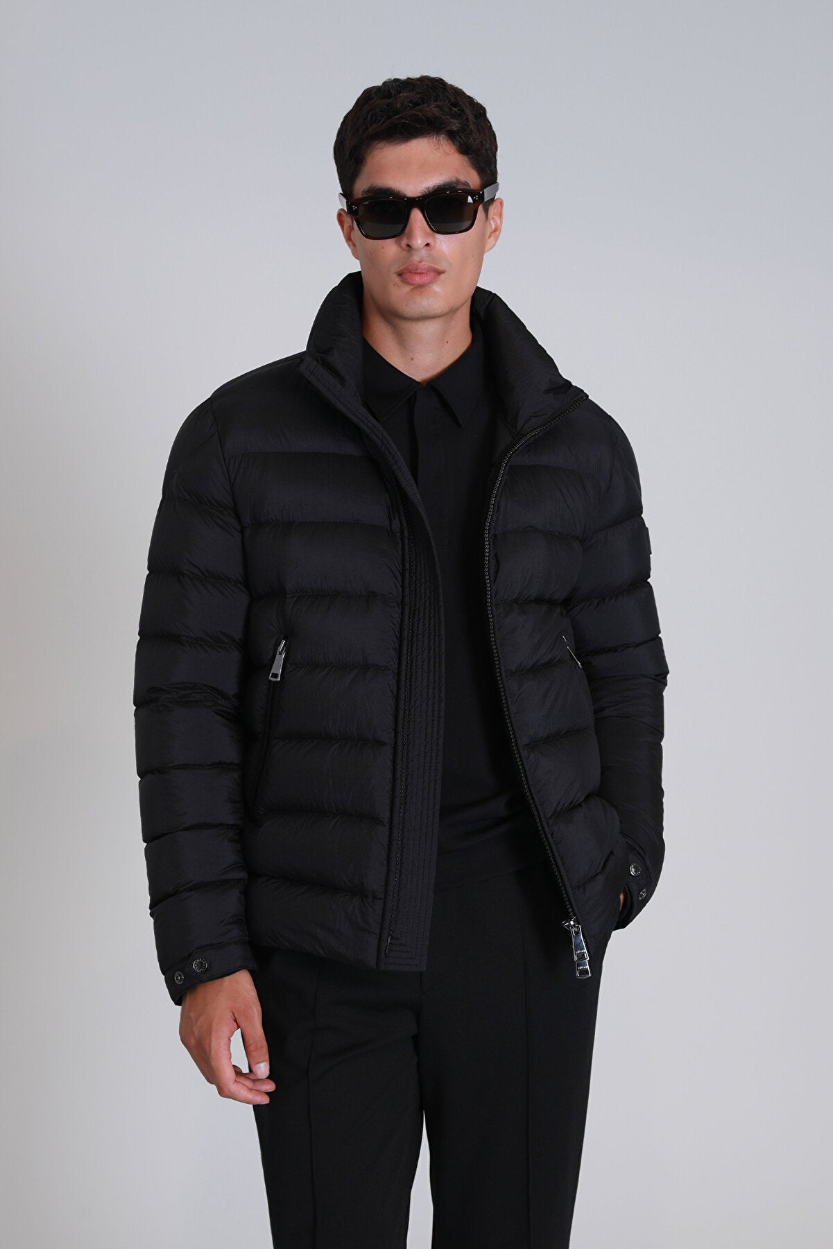 Clow Goose Down Coat Men Black