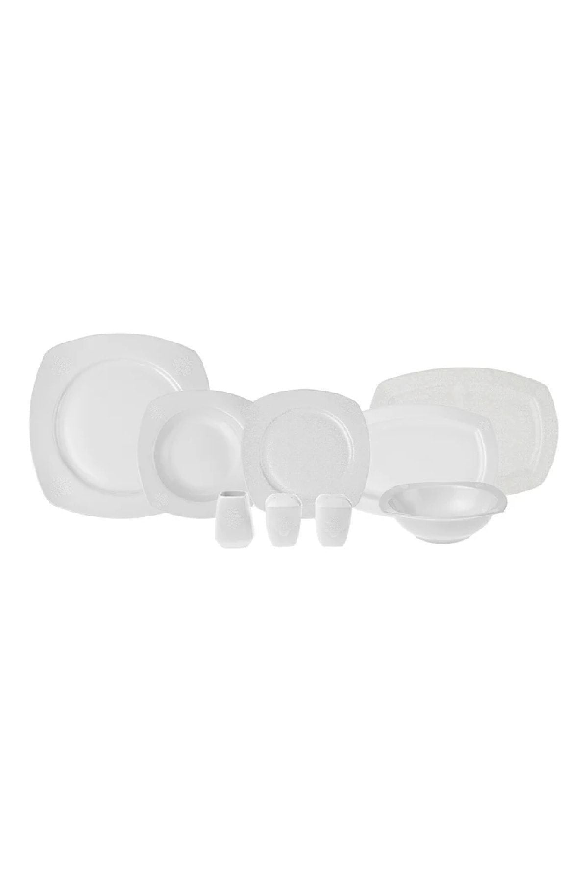 Square Bone Deren 60 Piece Dinner Set for 12 Persons