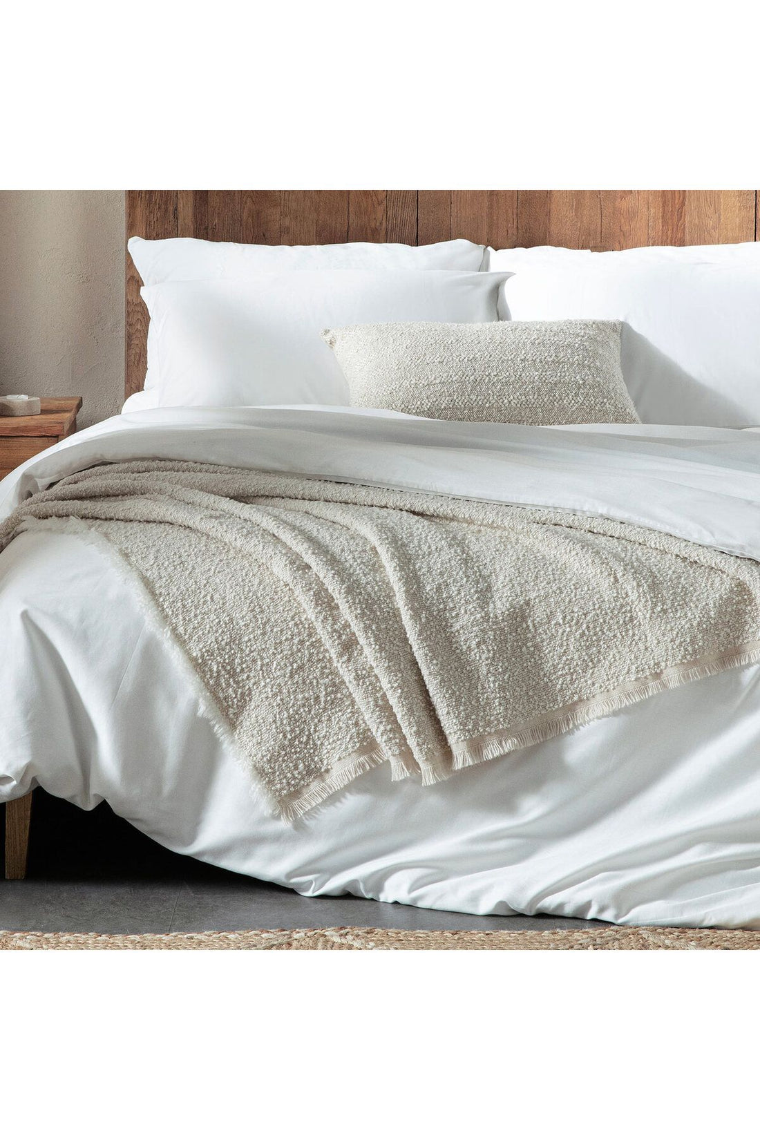 Cıelo Bamboo Duvet Cover Set 200x220 Cm Ecru