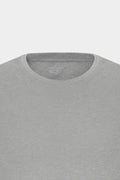 Men's Grey Melange Cotton Slim Fit Slim Fit Crew Neck Basic T-Shirt