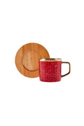 Bamboo Tray Gift Colorful Coffee Cup Set for 6 Persons 90 ml