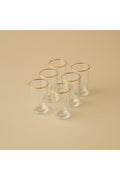 Premium Set of 6 Coffee Side Water Cups Gold (100 cc)