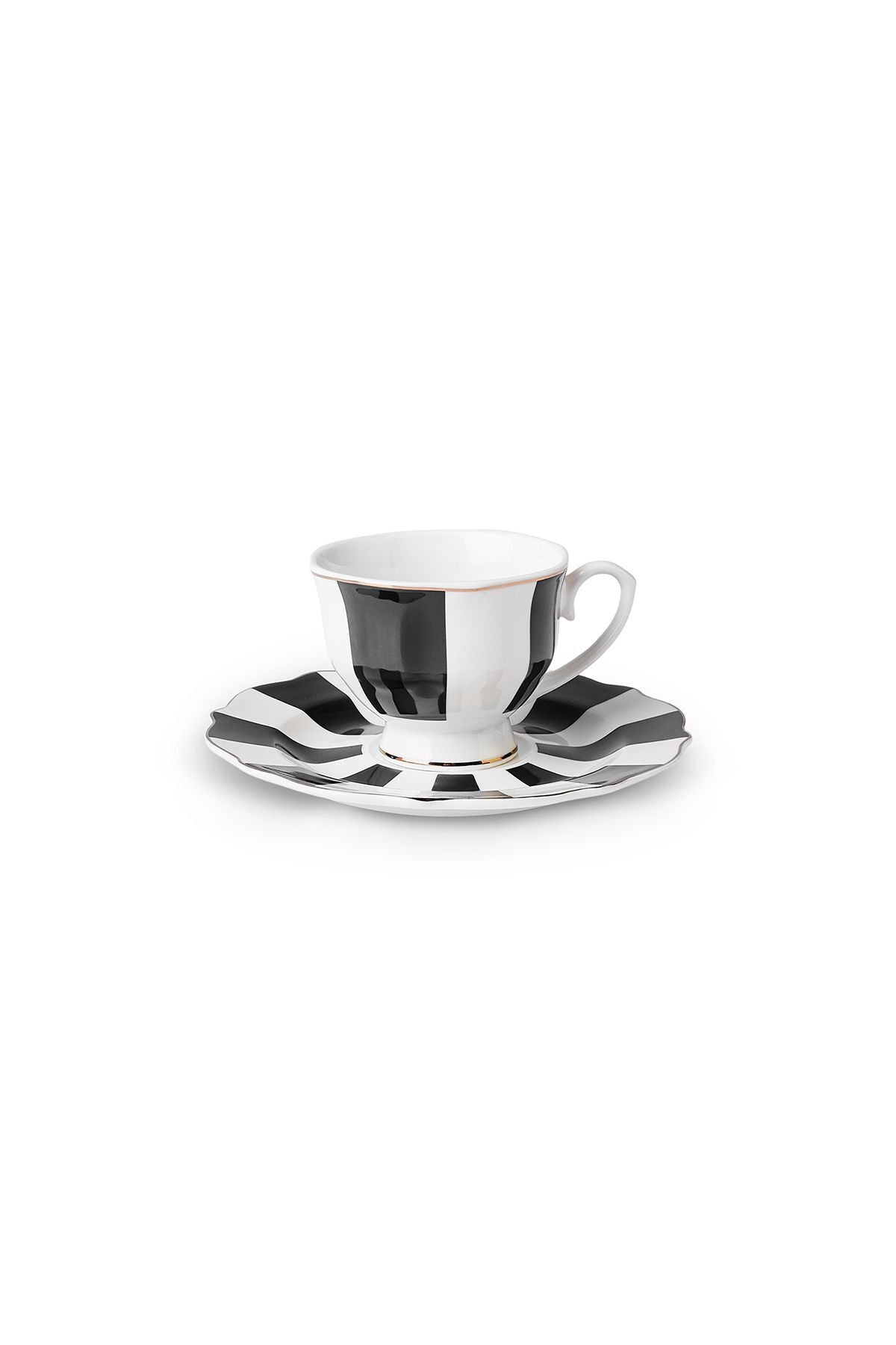 New Romantic Thick Stripe Coffee Cup 90 ml Black