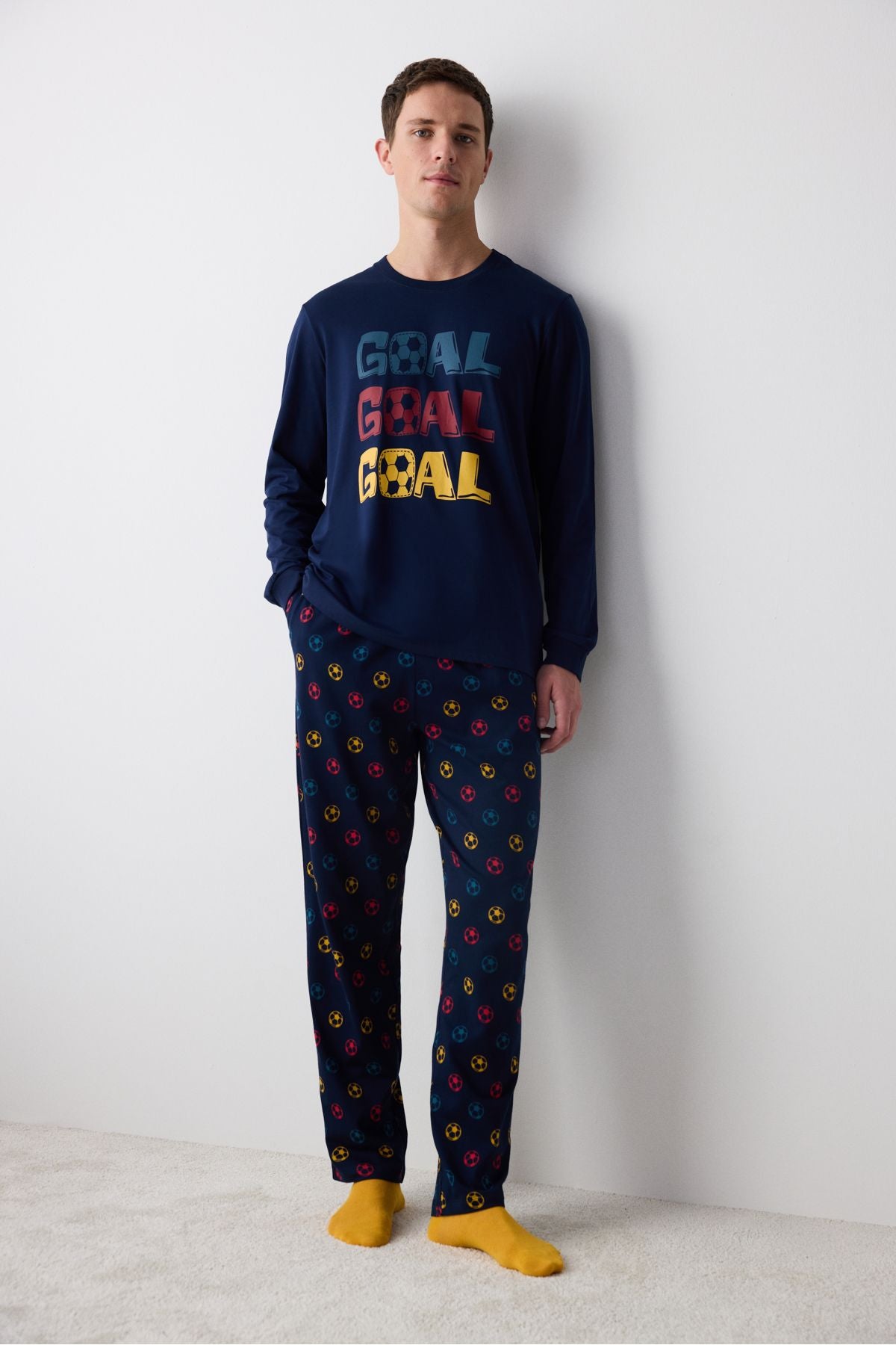 Goal Multi-Color Pants Pajama Set