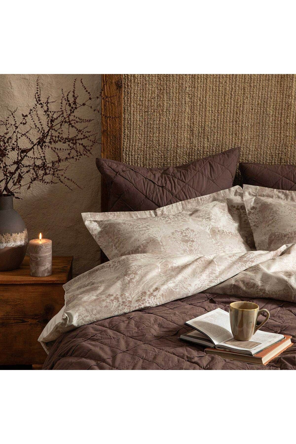 Forrest Duvet Cover Set Double 200x220 cm Brown