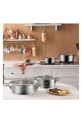 8 Piece Steel Cookware Set with Alaz Induction Base