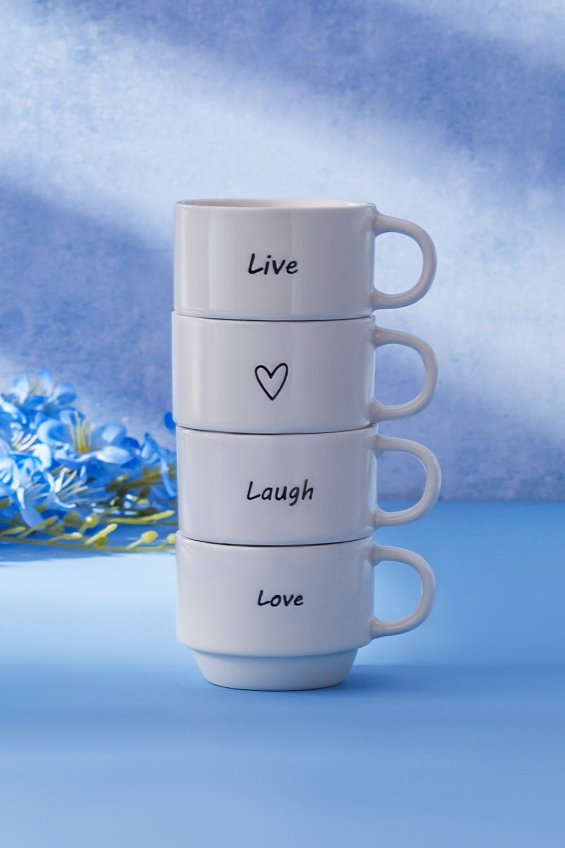 Lovely Laugh 4 Person Espresso Coffee Set 100 Ml