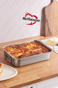 Kitchenware Steel Lasagna Cooker/Baking Tray 30x21 Cm