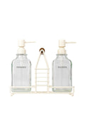 LCW HOME Liquid Soap Dispenser Set with Metal Stand