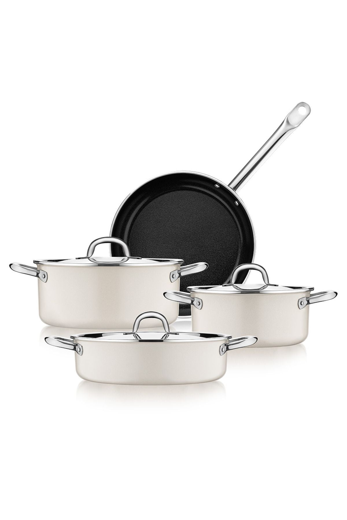 Swiss Crystal Cream 7-Piece Cookware Set