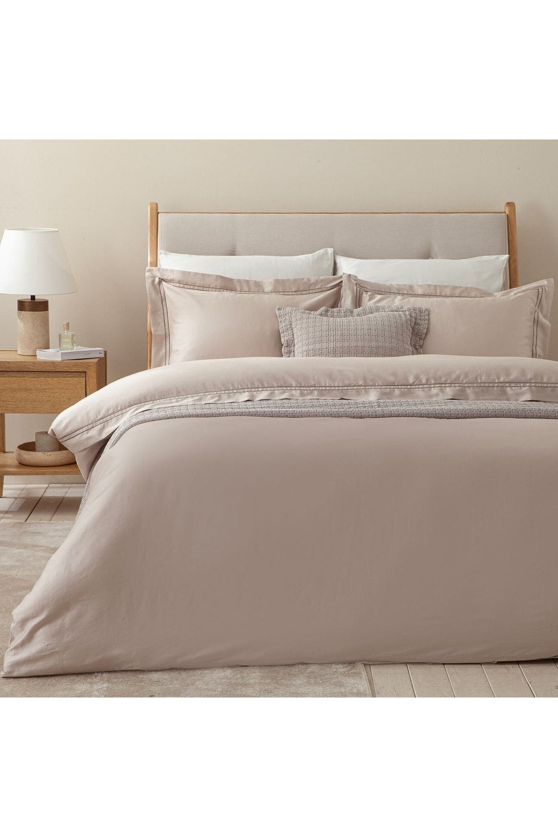 Glad Duvet Cover Set 200x220 Cm Stone/Beige