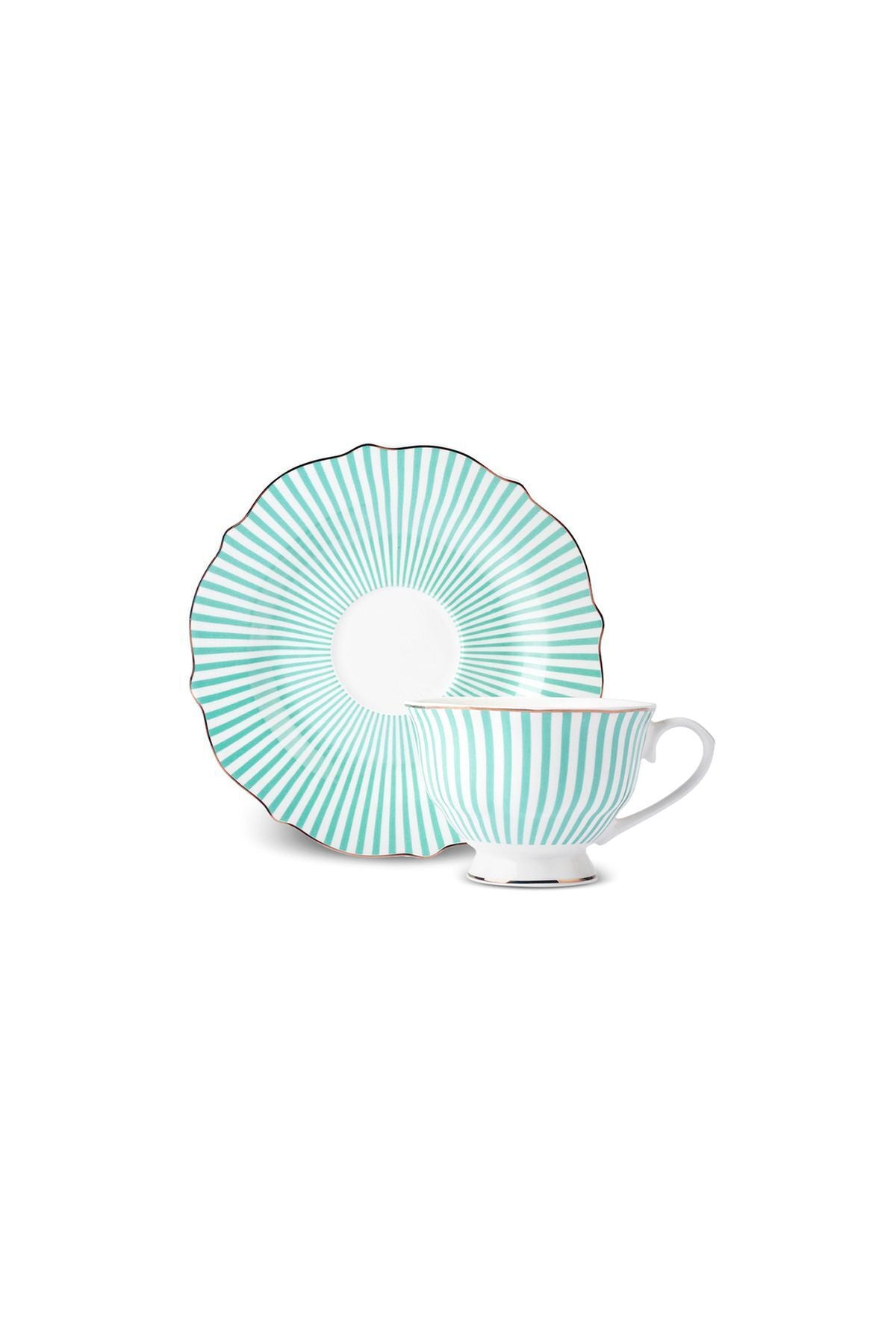 New Romantic Thin Stripe Teacup 220 ml Green