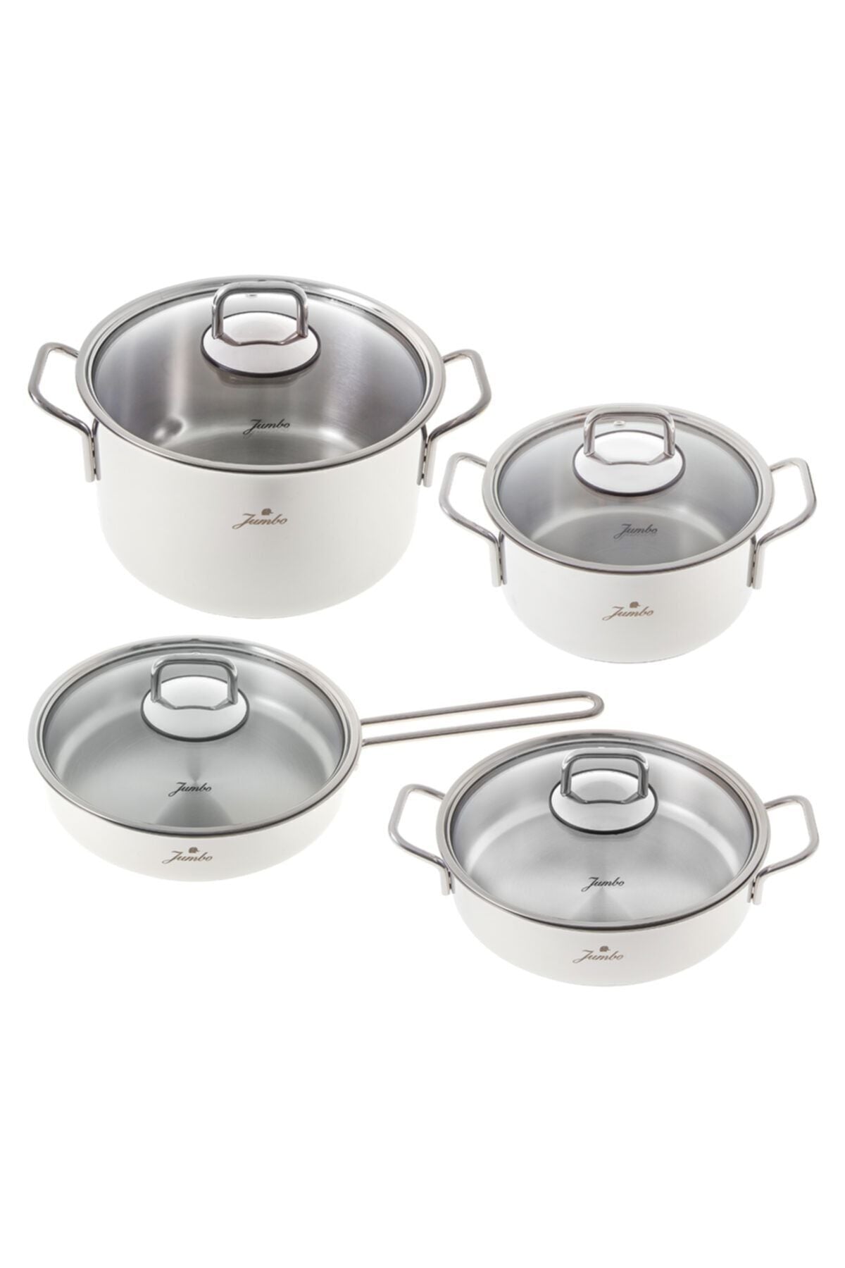 Steel Lyon 7 Piece Cookware Set 7 Induction Cooker Available Steel Steel White