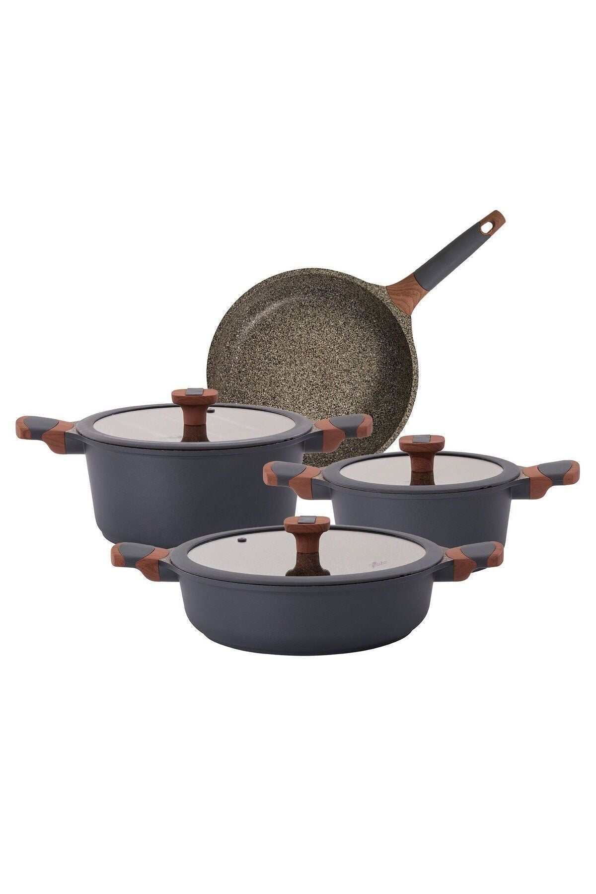 Stone 7 Piece Granite Cookware Set