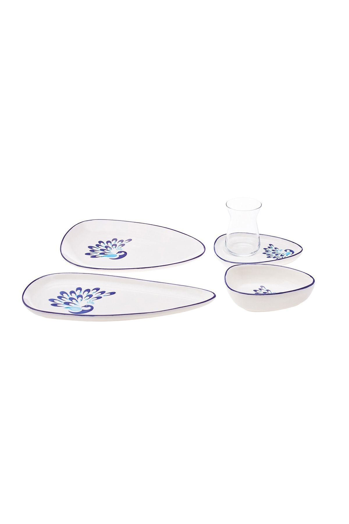 Peacock 24 Piece Breakfast Set for 6 Persons