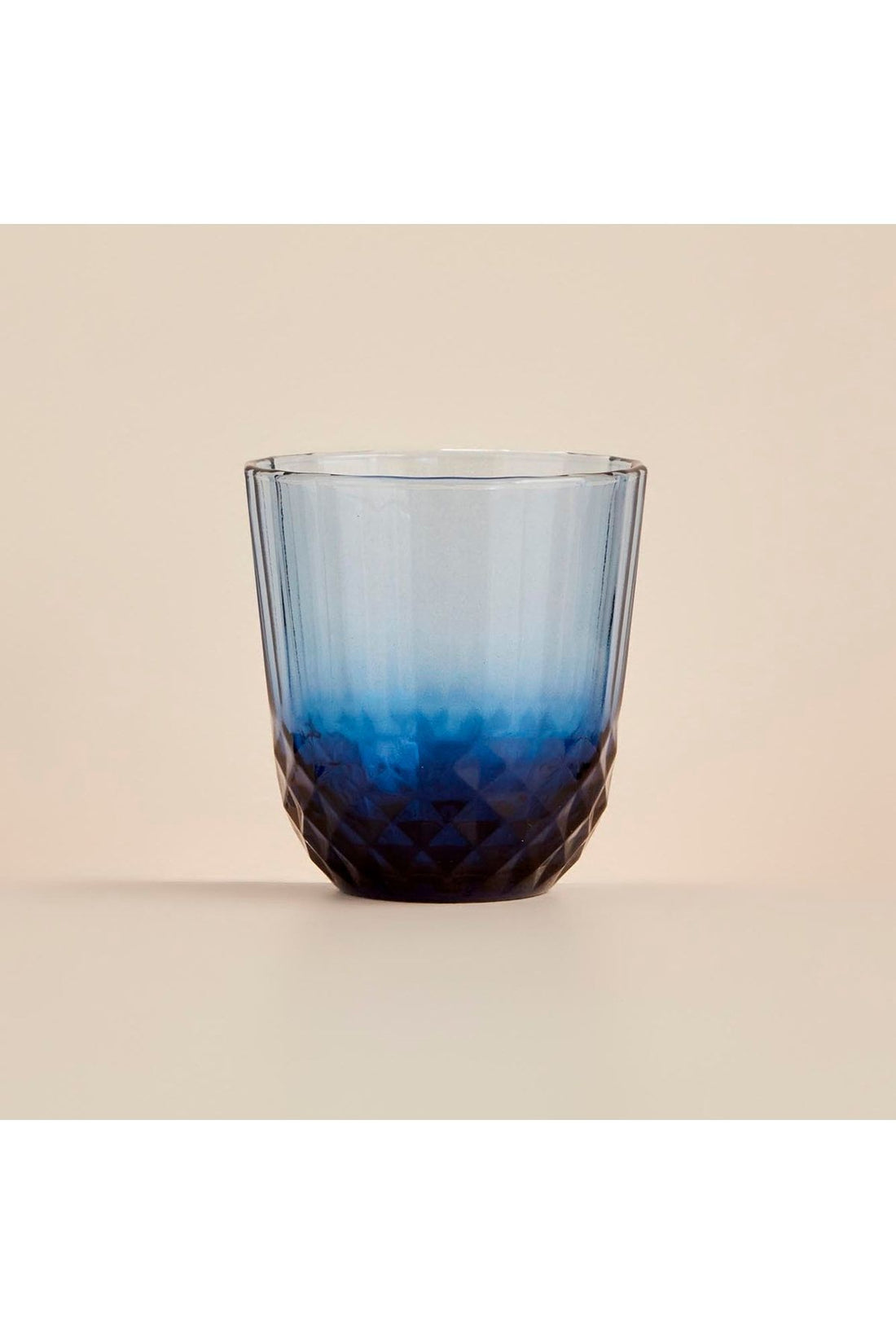 Colore Blue Cut Glass Set of 6 320 cc.