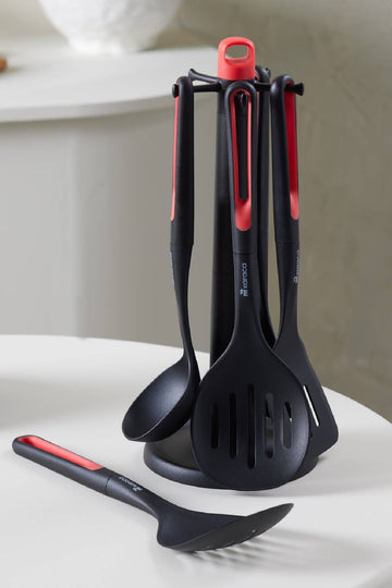 Marco Red 6-Piece Stand Serving Set