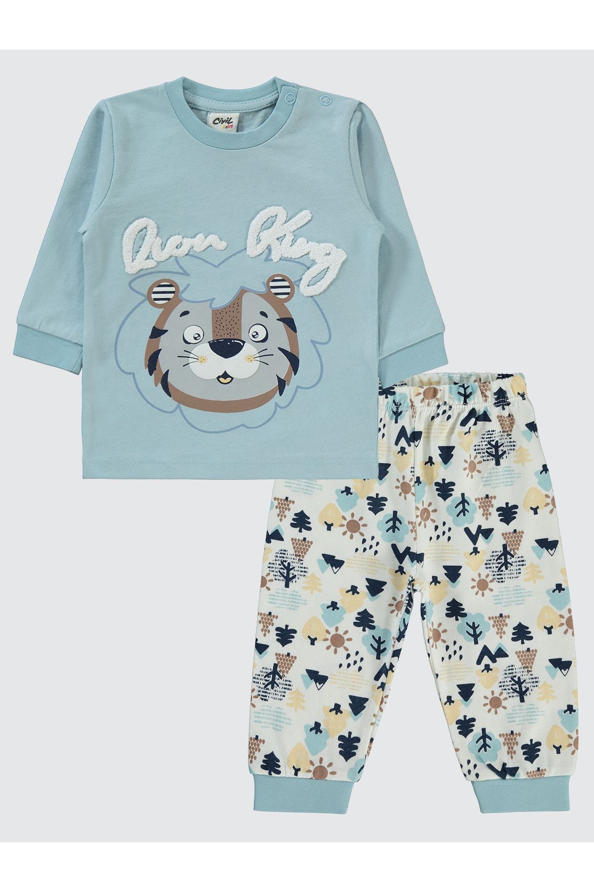Boy Baby Pajama Set 6-18 Months Blue
