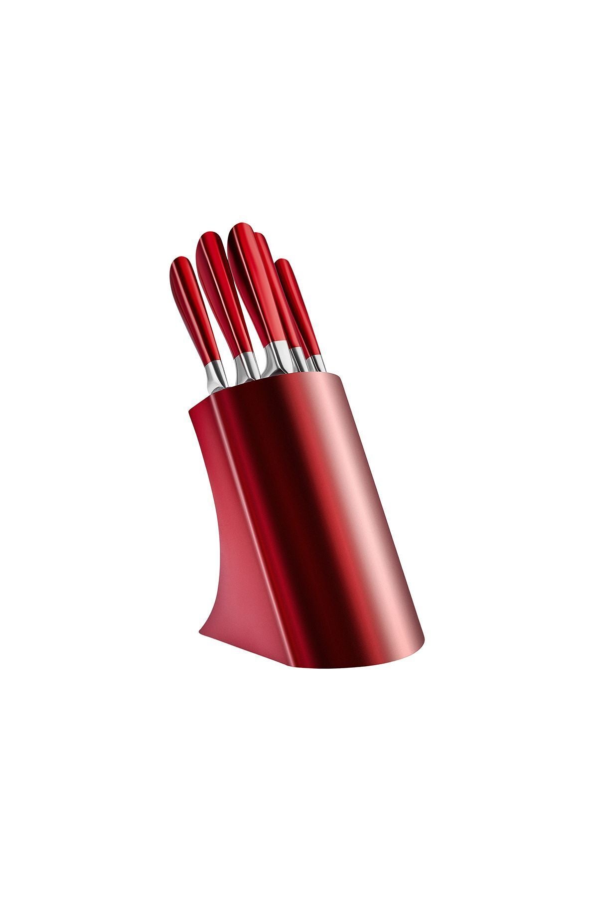 Flash Red 6 Piece Stand Knife Set