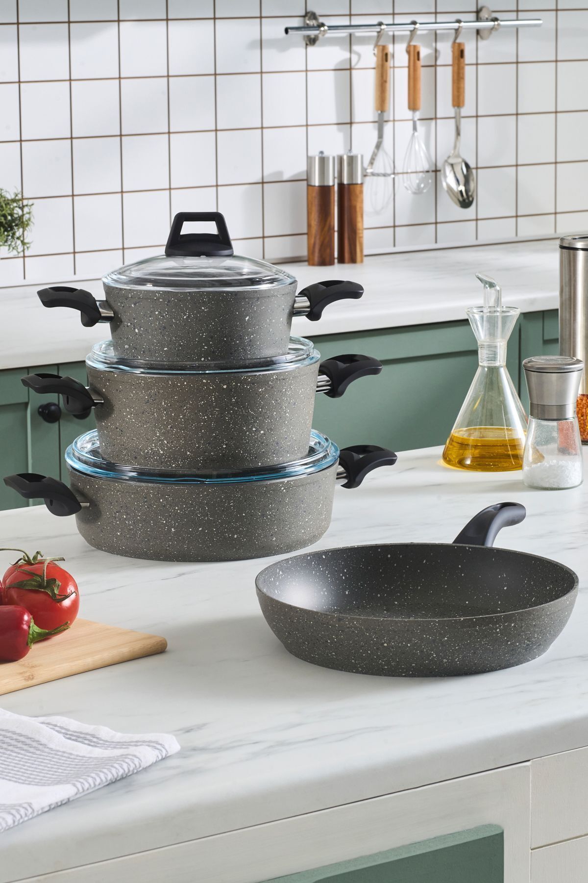 Biogranite Pars 7 Piece Cookware Set