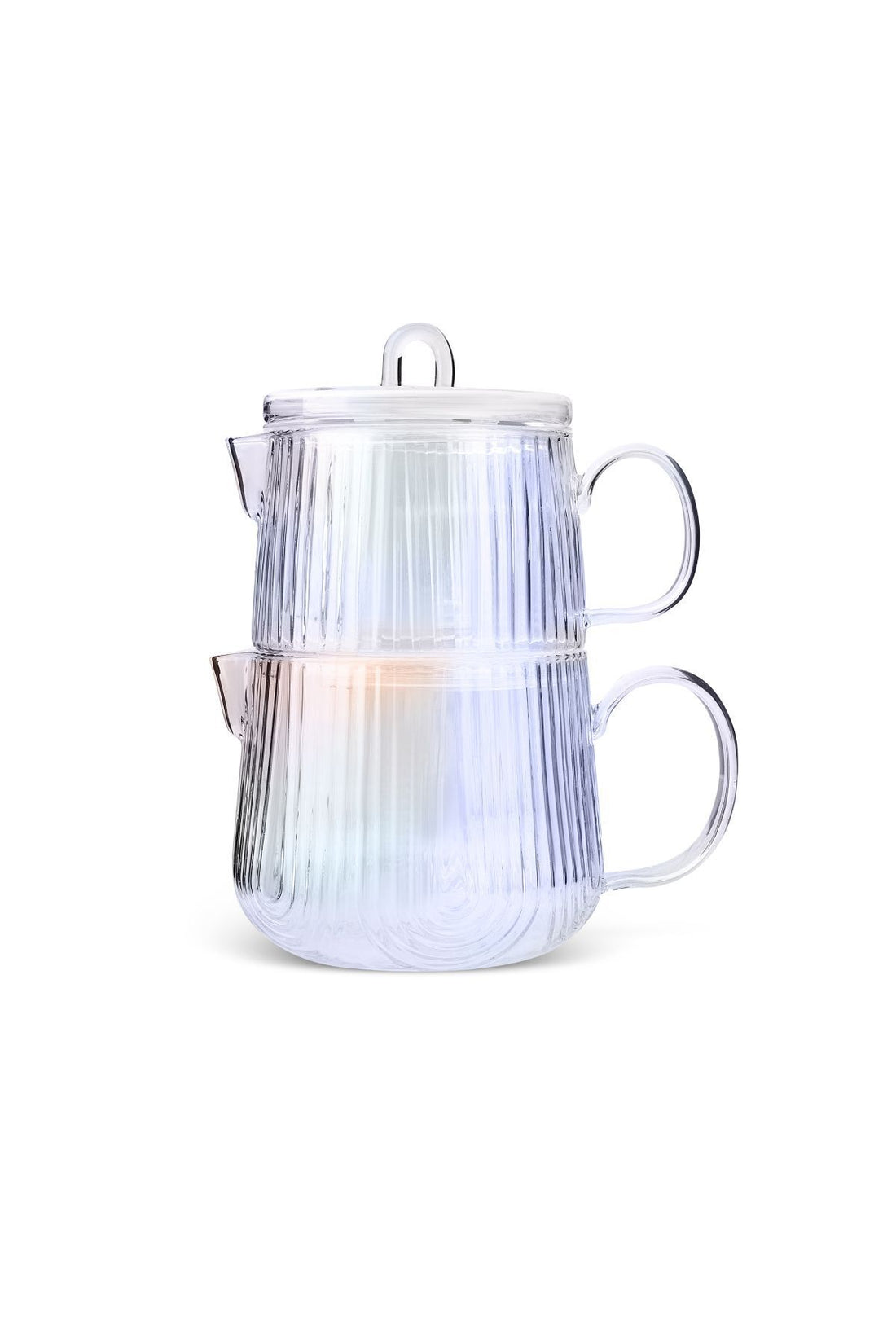 Aqualine Borosilicate Glass Midi Teapot - Luster