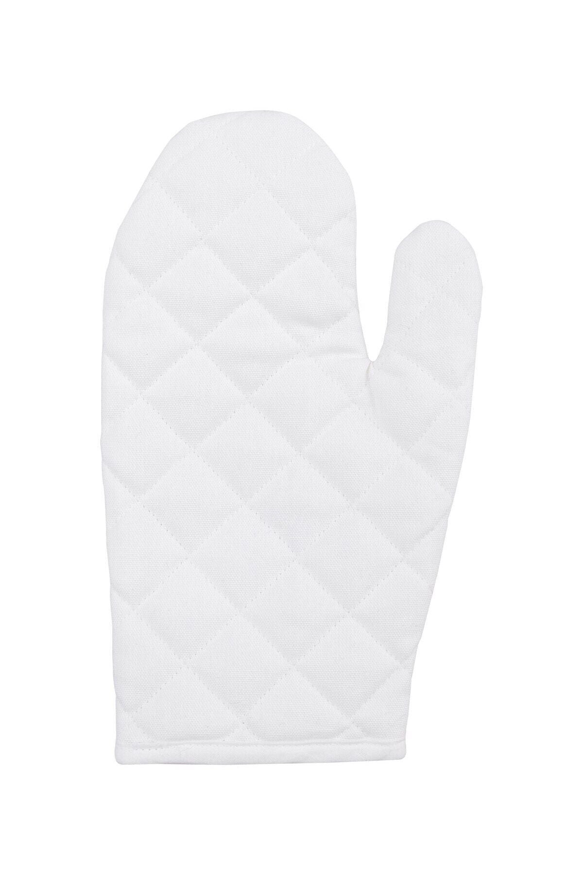 Embroidery Detailed Gabardine Oven Glove 18x30 Cm
