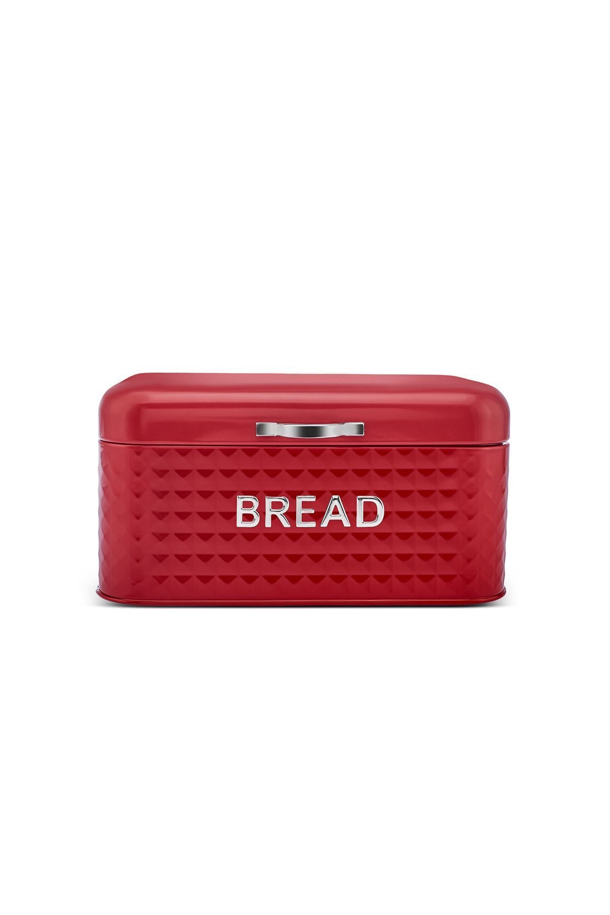 Diamond Carbon Steel Bread Box Storage Container Gift Red