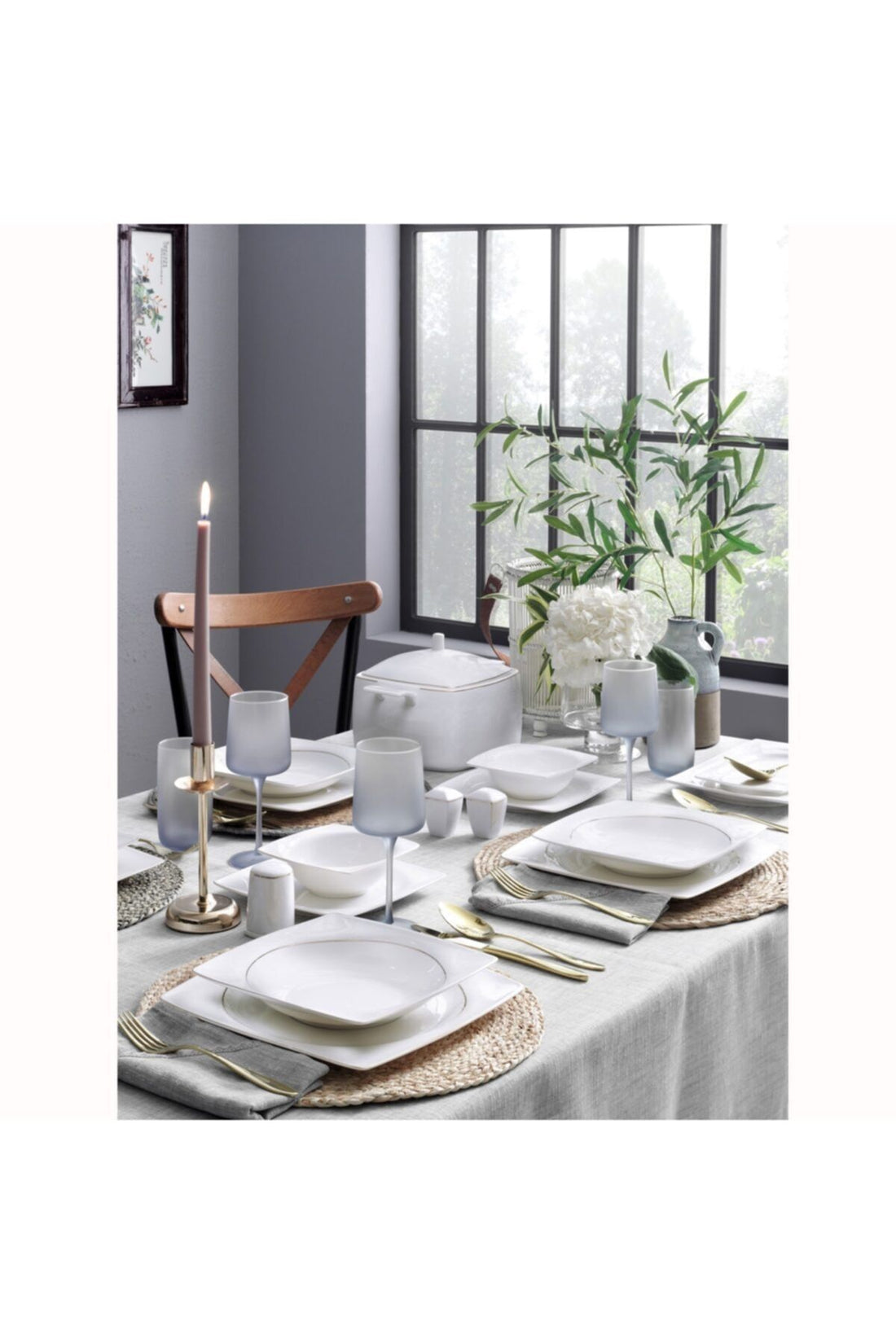 Kathie 60 Piece Dinner Set for 12 Seater