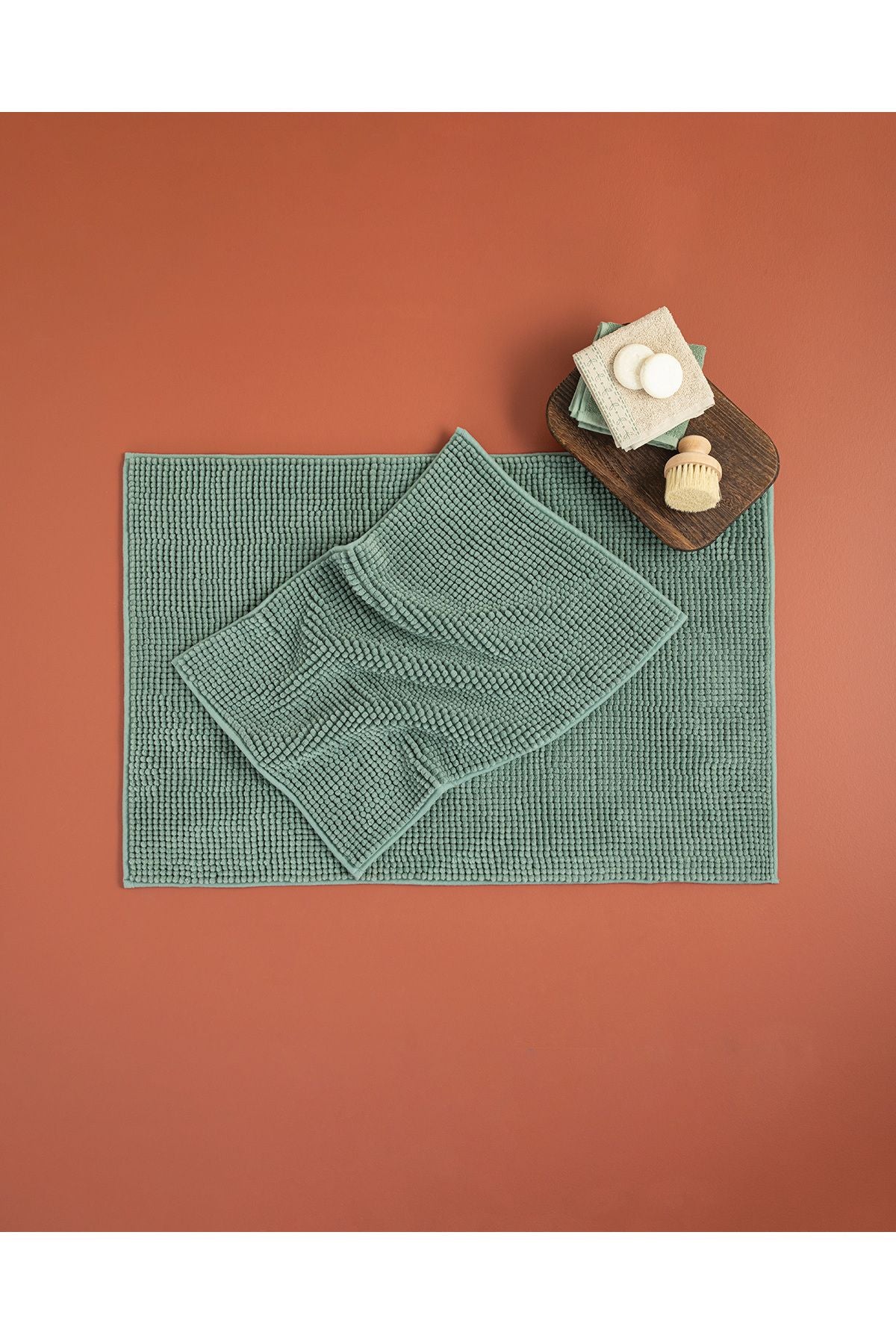 Paige Pasta Bath Mat Green