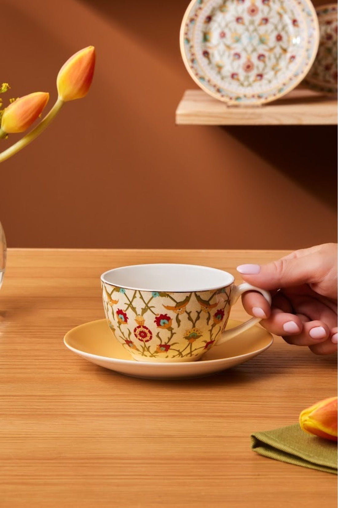 Nevra Tea Cup And Saucer 220 Ml