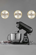 Powercast Chef Casting Stand Mixer Matte Black Kitchen Chef 1800W 6.2 Lt