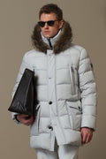 Clark Goose Feather Men's Coat Stone