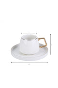 Saturn 6 Person Coffee Cup Set 100 ml Gold