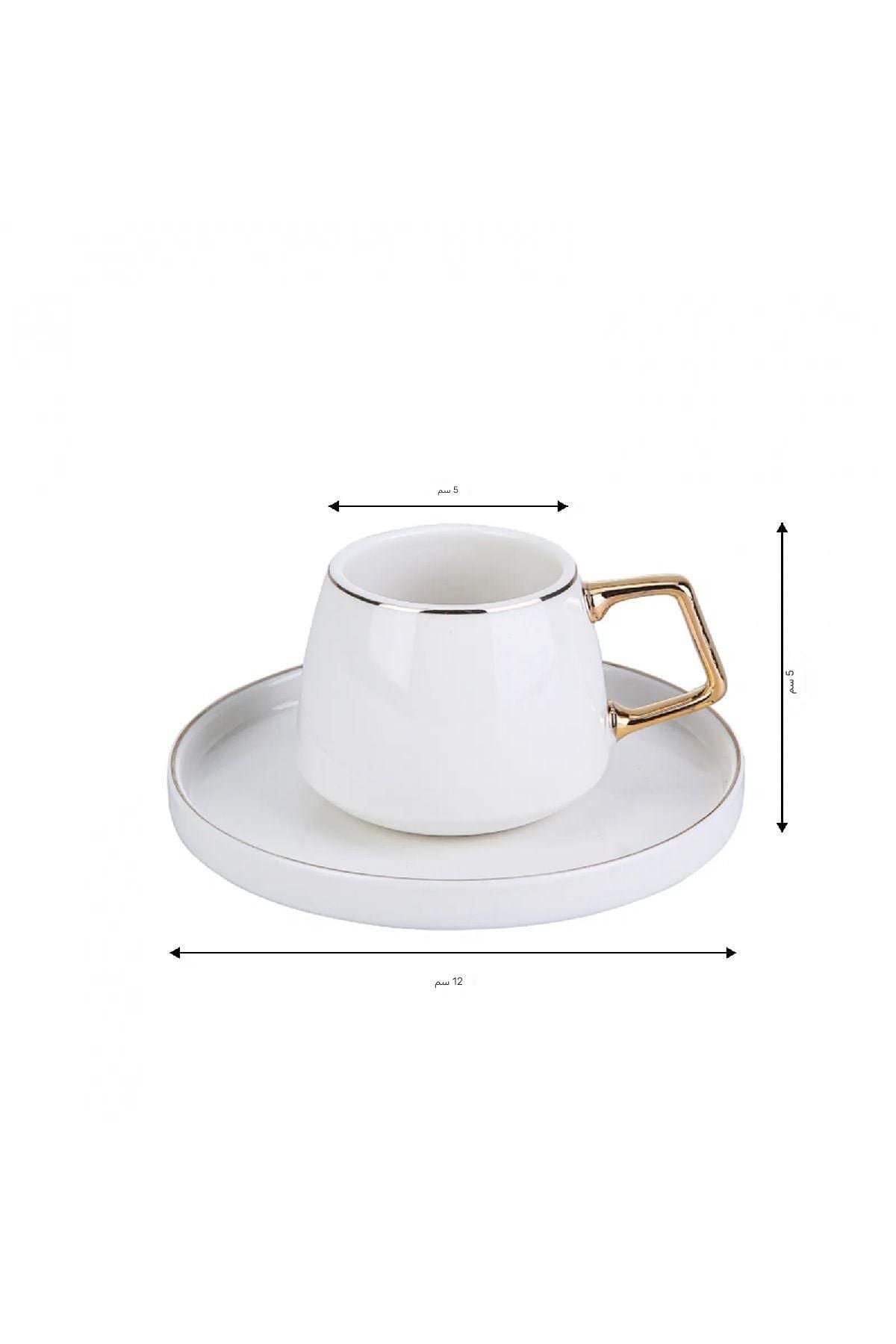 Saturn 6 Person Coffee Cup Set 100 ml Gold